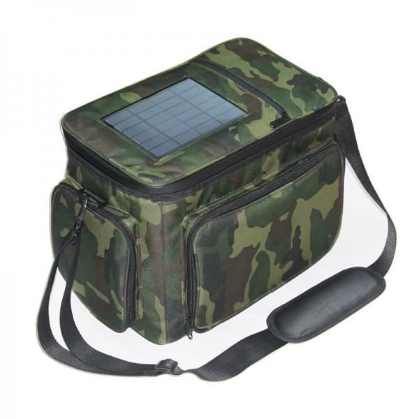 Solar outdoor charging pack refrigerated camping b...
