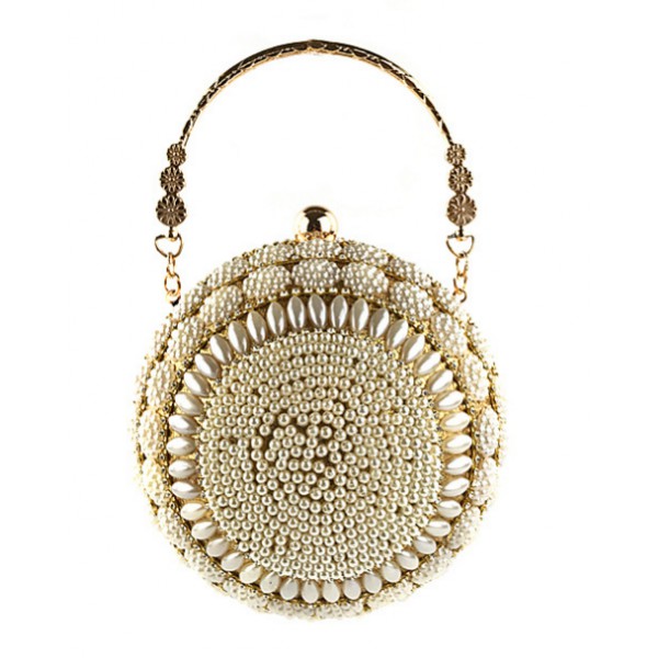 YouKan Fashion Circle Women Pearl Evening Clutch B...
