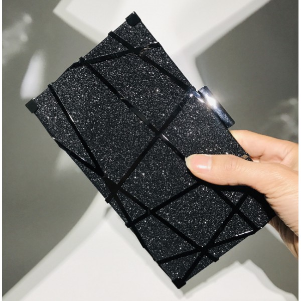 YouKan Fashion Pu Leather Evening Clutch Bag Metal Purse Wedding Party Handbag