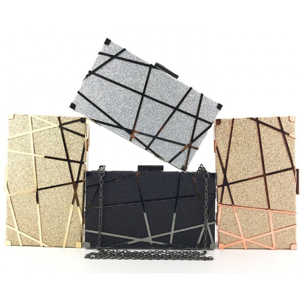 YouKan Fashion Pu Leather Evening Clutch Bag Metal...