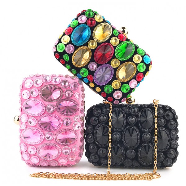 2020 YouKan Fashion Lady  Crystal Cluth Starhope N...