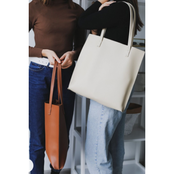 Minimalistic Eco Leather Tote Bag Women 