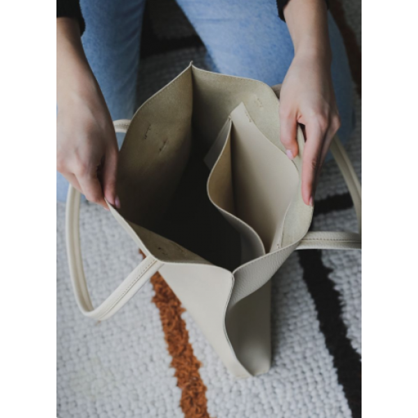 Minimalistic Eco Leather Tote Bag Women 