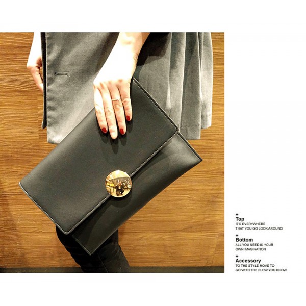 Vegan Leather Large Clutch Bags Crossbody Message Handbags