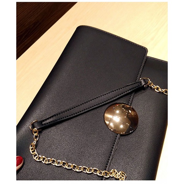 Vegan Leather Large Clutch Bags Crossbody Message Handbags