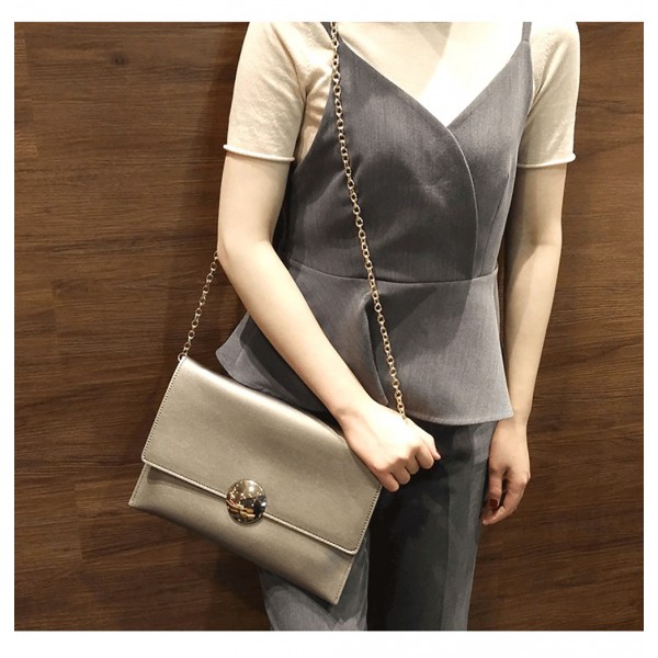 Vegan Leather Large Clutch Bags Crossbody Message Handbags