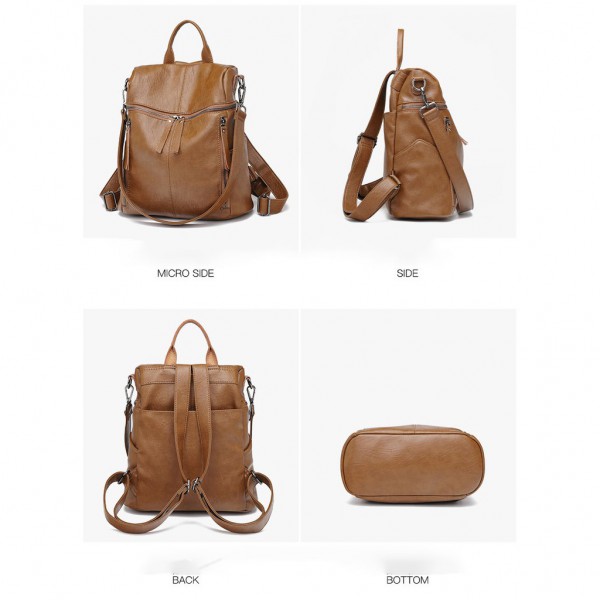 Youkan Fashion woman backpack travel leather bag woman handbag two way shoulder bag Geniue sheep leather bags soft leather backpack