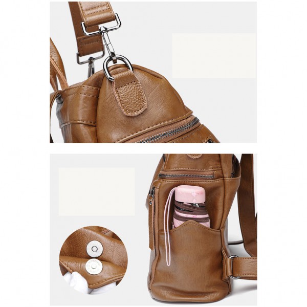 Youkan Fashion woman backpack travel leather bag woman handbag two way shoulder bag Geniue sheep leather bags soft leather backpack