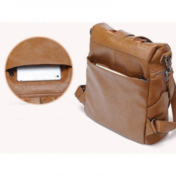 Youkan Fashion woman backpack travel leather bag woman handbag two way shoulder bag Geniue sheep leather bags soft leather backpack