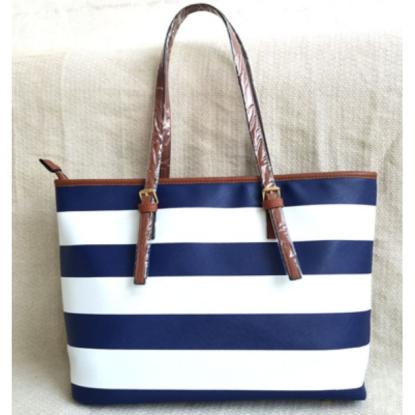 Starhope Customized Large Capacity Women Stripe Tote Bag  
