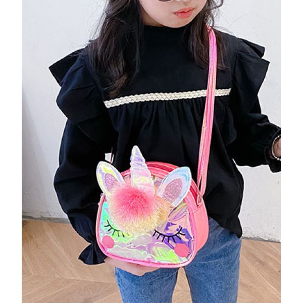 Children's spring new laser shoulder bag Little Monster crossbody bag