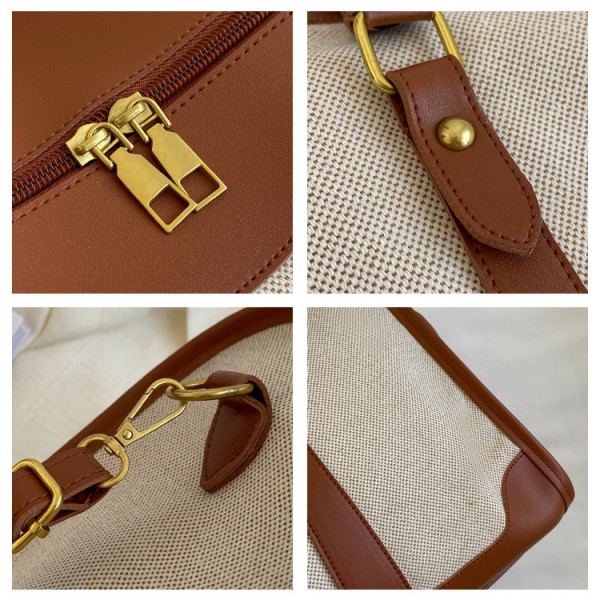 Commuting large capacity canvas bag short travel bag simple fashion one shoulder cross-body Tote bag