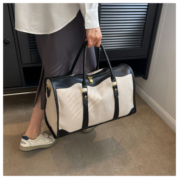 Commuting large capacity canvas bag short travel bag simple fashion one shoulder cross-body Tote bag