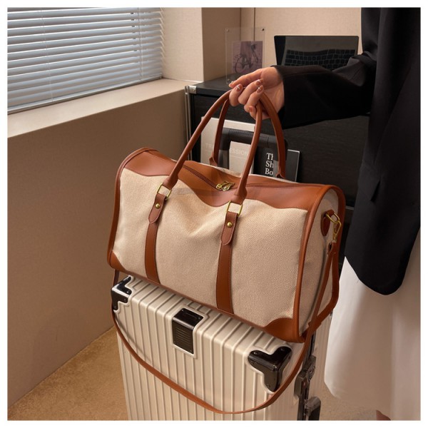 Commuting large capacity canvas bag short travel bag simple fashion one shoulder cross-body Tote bag