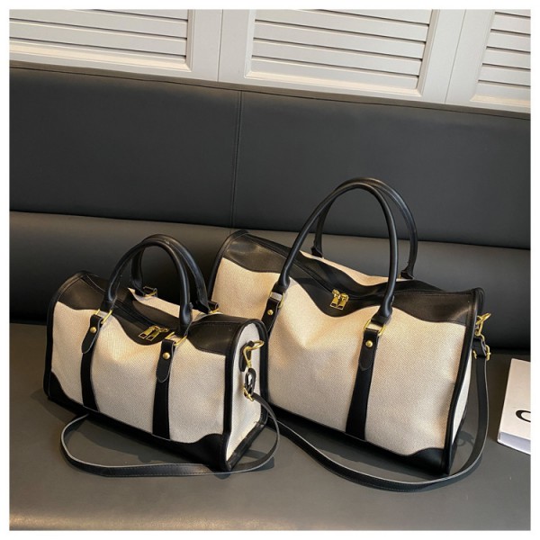Commuting large capacity canvas bag short travel bag simple fashion one shoulder cross-body Tote bag