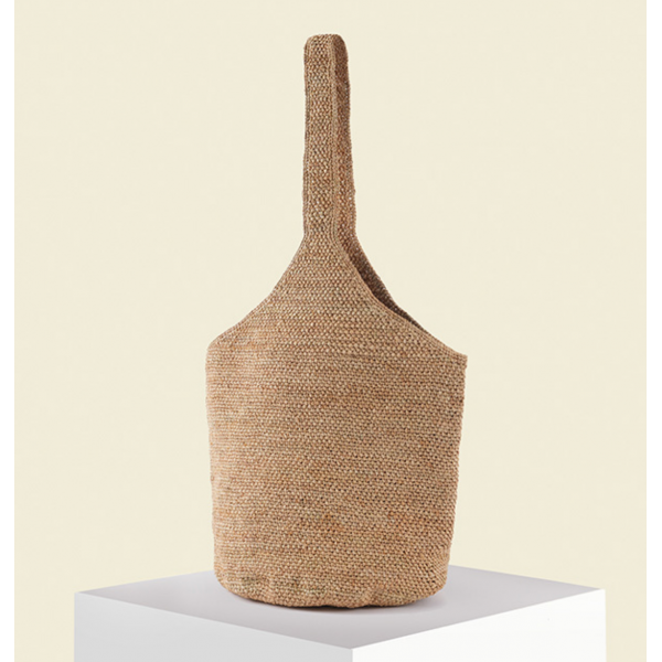 Raffia hand-woven straw tote big Handbag Women's T...