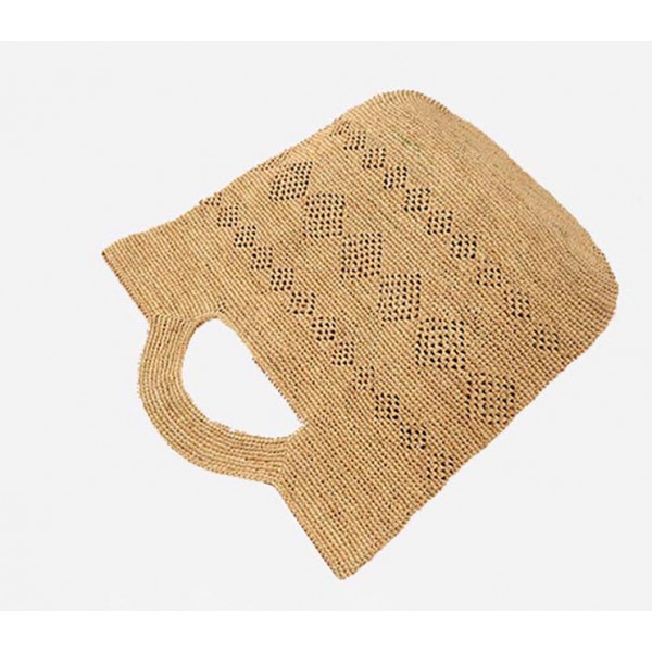 Raffia hand-woven straw tote Handbag Women's Travel holiday bucket bags