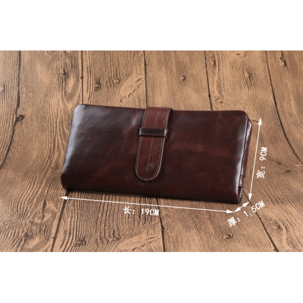 Youkan Fashion small hand bag full grain cow genuine leather money wallet coin purse for men