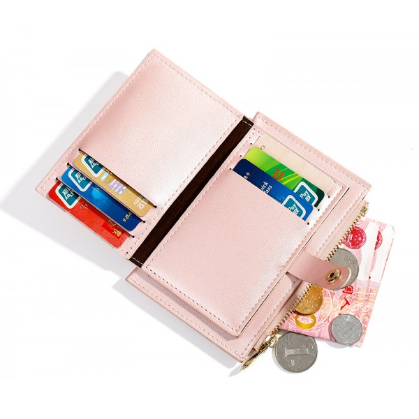 Youkan Fashion New PU zipper Korean version of pearly laser coin zero wallet girl's multi-card bit creative card bag