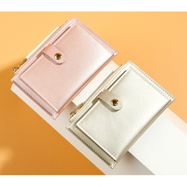 Youkan Fashion New PU zipper Korean version of pearly laser coin zero wallet girl's multi-card bit creative card bag