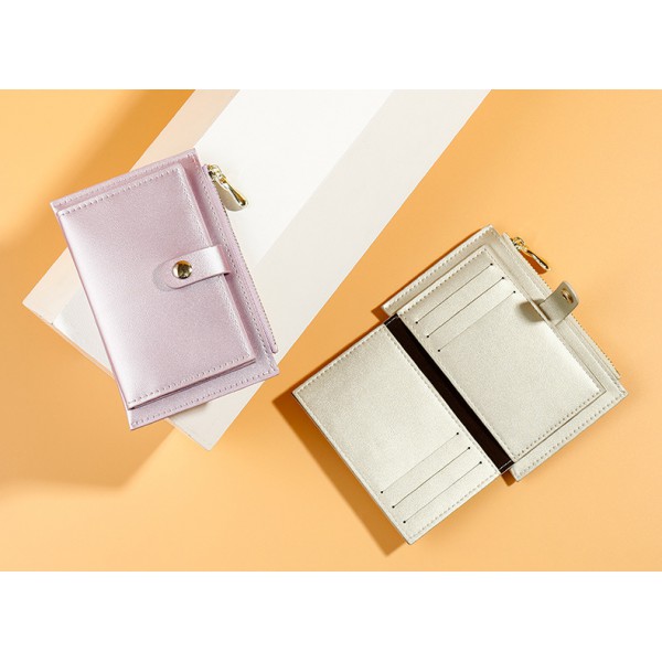 Youkan Fashion New PU zipper Korean version of pearly laser coin zero wallet girl's multi-card bit creative card bag