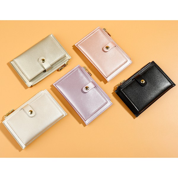 Youkan Fashion New PU zipper Korean version of pearly laser coin zero wallet girl's multi-card bit creative card bag