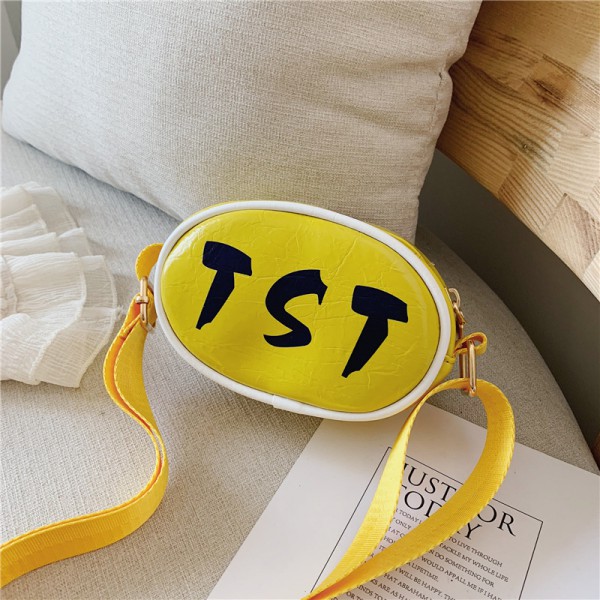 Youkan Fashon round shape kid's single crossbody leather shoulder bag 