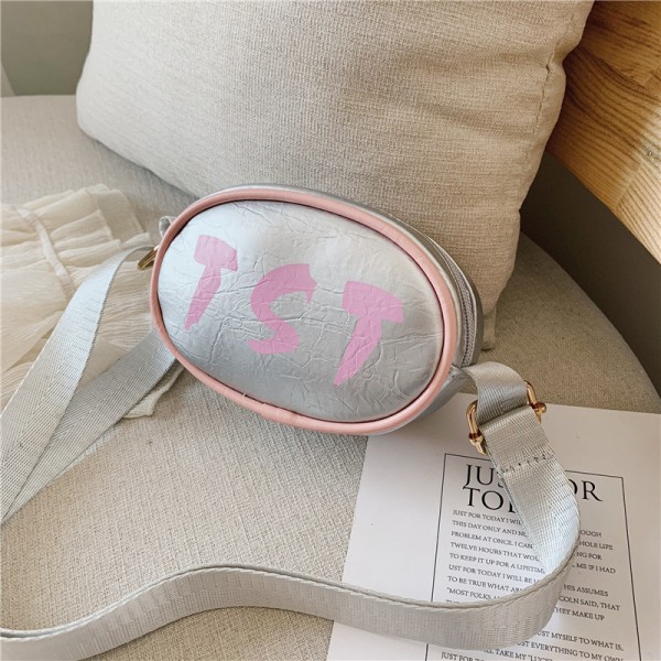 Youkan Fashon round shape kid's single crossbody leather shoulder bag 