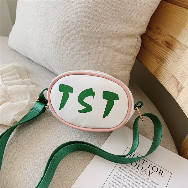 Youkan Fashon round shape kid's single crossbody leather shoulder bag 