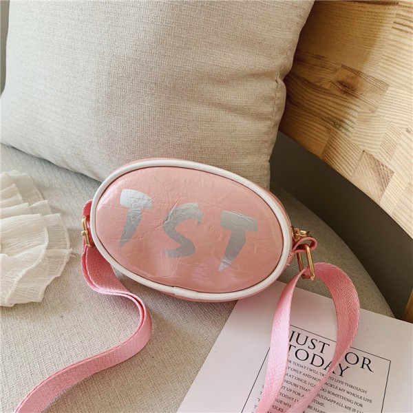 Youkan Fashon round shape kid's single crossbody leather shoulder bag 