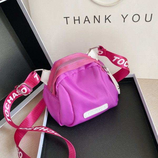 Children fashion small handbags canvas messenger O...