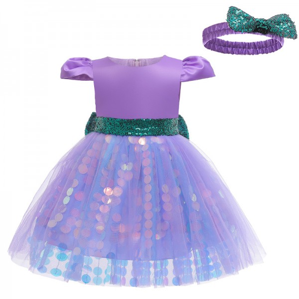 Youkan Fashion Cute kids dress baby girl party with Hair band