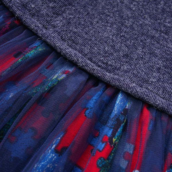 Youkan Fashion Autumn style high quality floral printed beautiful baby girl  party dress