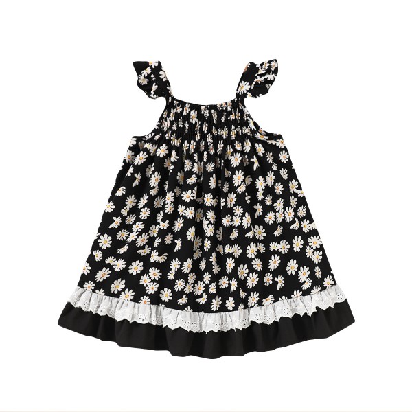 Hot sale daisy print summer causal sleeveless twir...