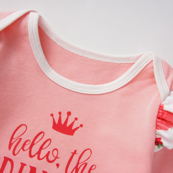 Youkan Fashion Baby Girl Romper Set Clothings Children Clothes Flying Sleeve 