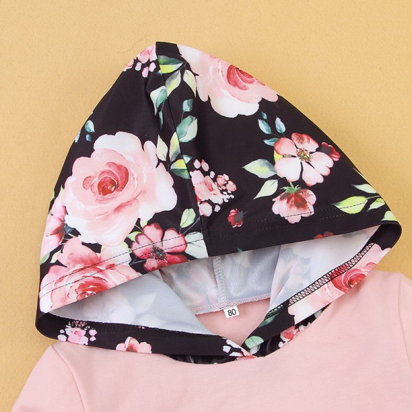 New spring autumn baby girls clothes long sleeve hooded casual girls clothing sets 