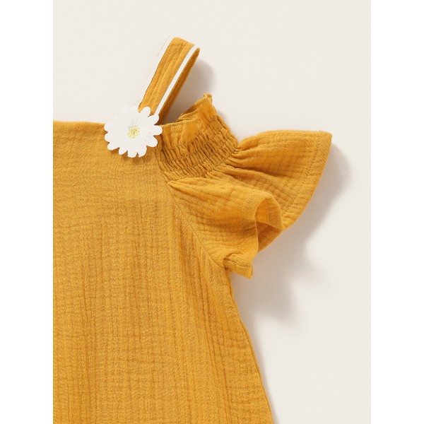 2020 new Sleeveless baby dress dress girls pure color baby dress 