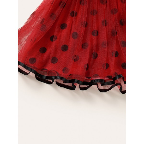 Youkan Fashion Kids Summer short Sleeve Dot baby princess dress for Girls