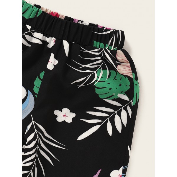 Summer cute baby kids girls set floral pattern little girls kid dress suit for baby 