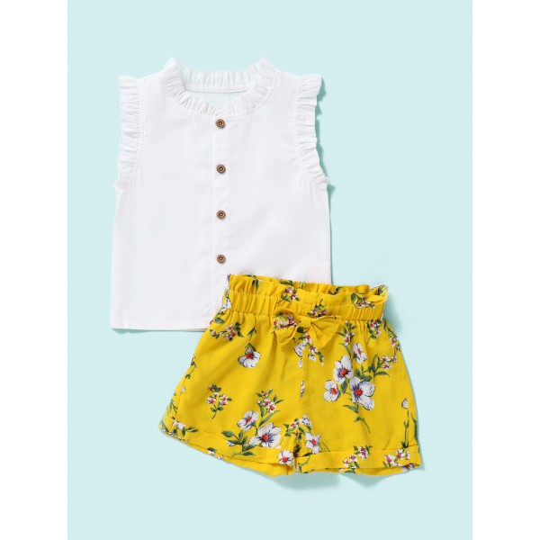 Girls fashion beautiful sleeveless cotton dress pa...