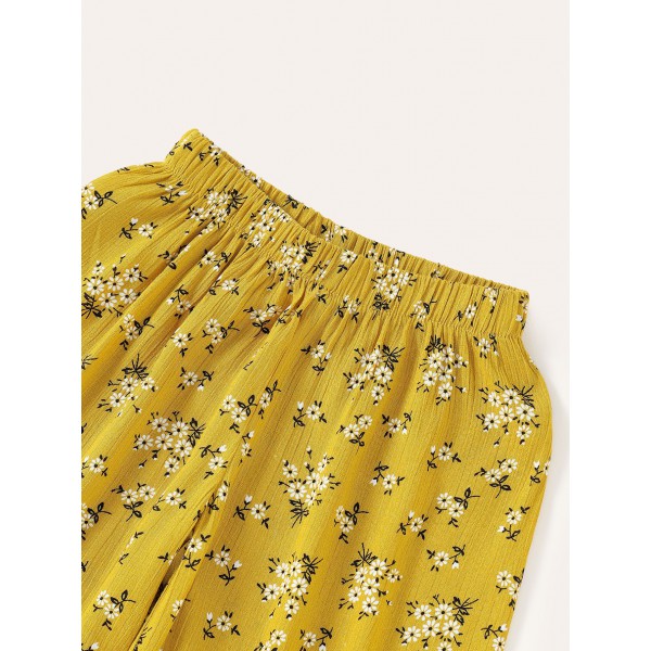 Youkan Fashion Kids Floral Sleeveless Romper Baby Ruffle Fashion Clothes Baby Outfits