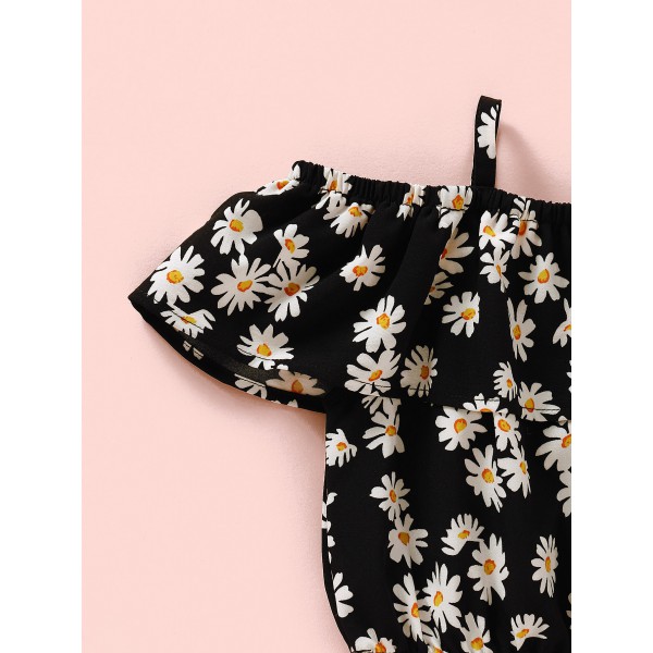 Youkan Fashioon summer baby girl top and pants 2 piece clothing set 