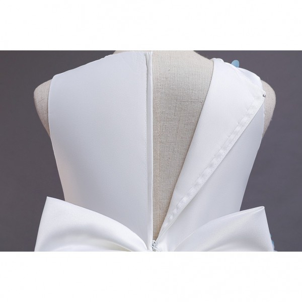 Youkan Fashion 1-5y Girl Princess Clothing Kids Dress Lace Embroidery 3D flower with mesh Party Princess Dress