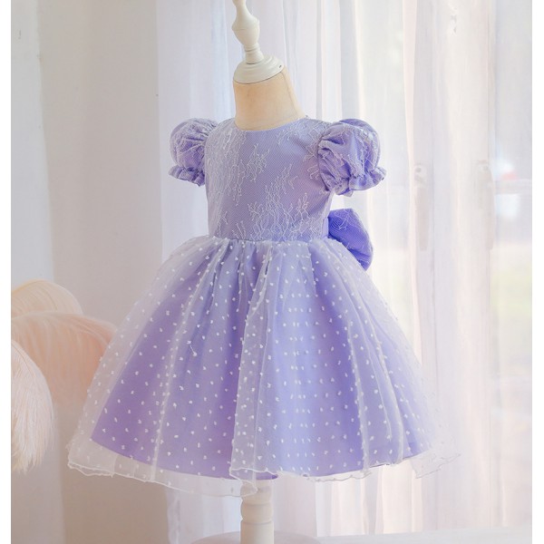 Youkan fashion's new baby girl Mesh lace dress wit...