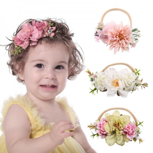 Fancy Hair Sweet Flower Baby Hair Headband For Kids 