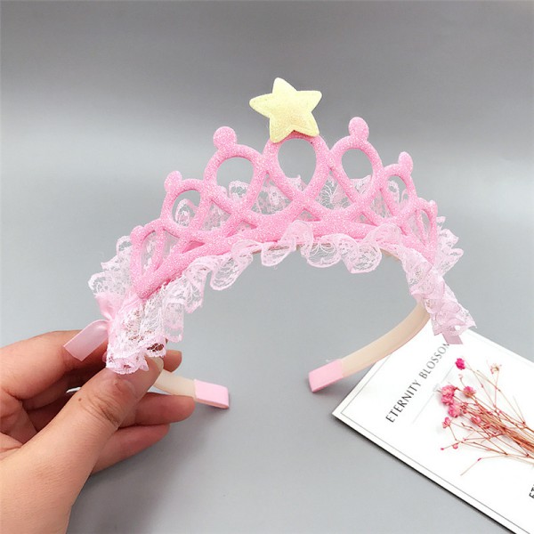 Girls Crown Headband Glittering Hair Bands Accessory Princess Headwear 