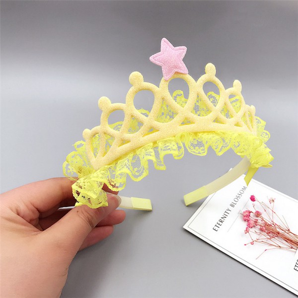 Girls Crown Headband Glittering Hair Bands Accessory Princess Headwear 