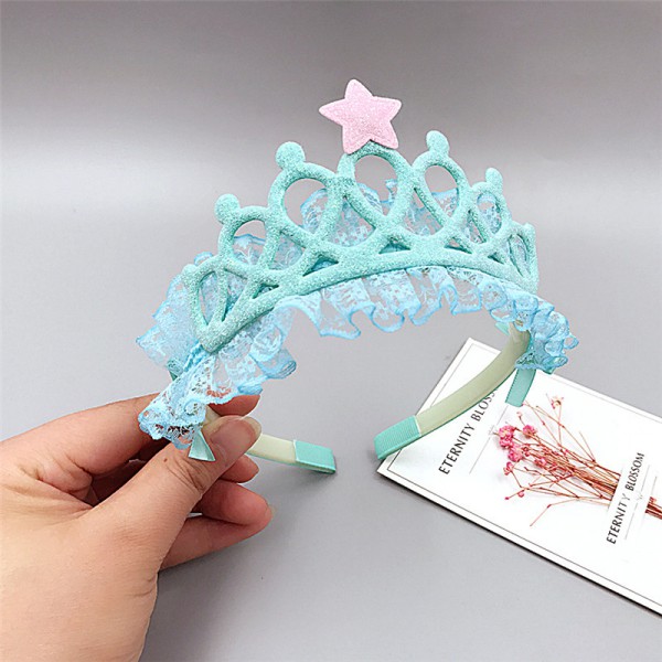 Girls Crown Headband Glittering Hair Bands Accessory Princess Headwear 