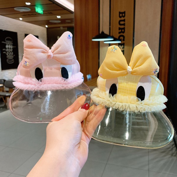  Cartoon Kids Protective Hat Transparent Face Isolation Hat For Children 