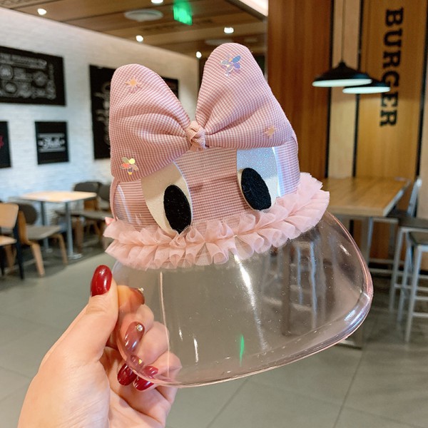  Cartoon Kids Protective Hat Transparent Face Isolation Hat For Children 